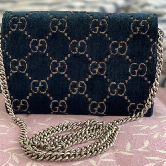 Gucci velvet dionysus wallet on chain - Picture 3 of 10